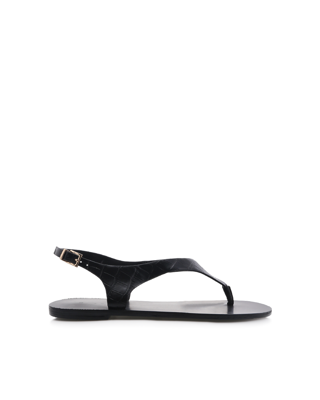 HILLA - MATTE BLACK CROC